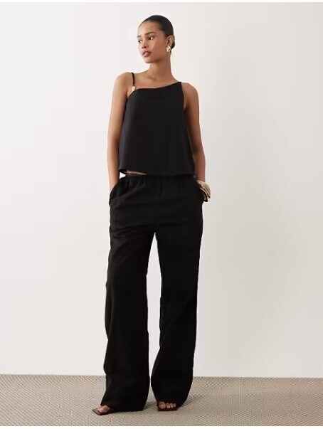 Sndys Linen Pants In Black